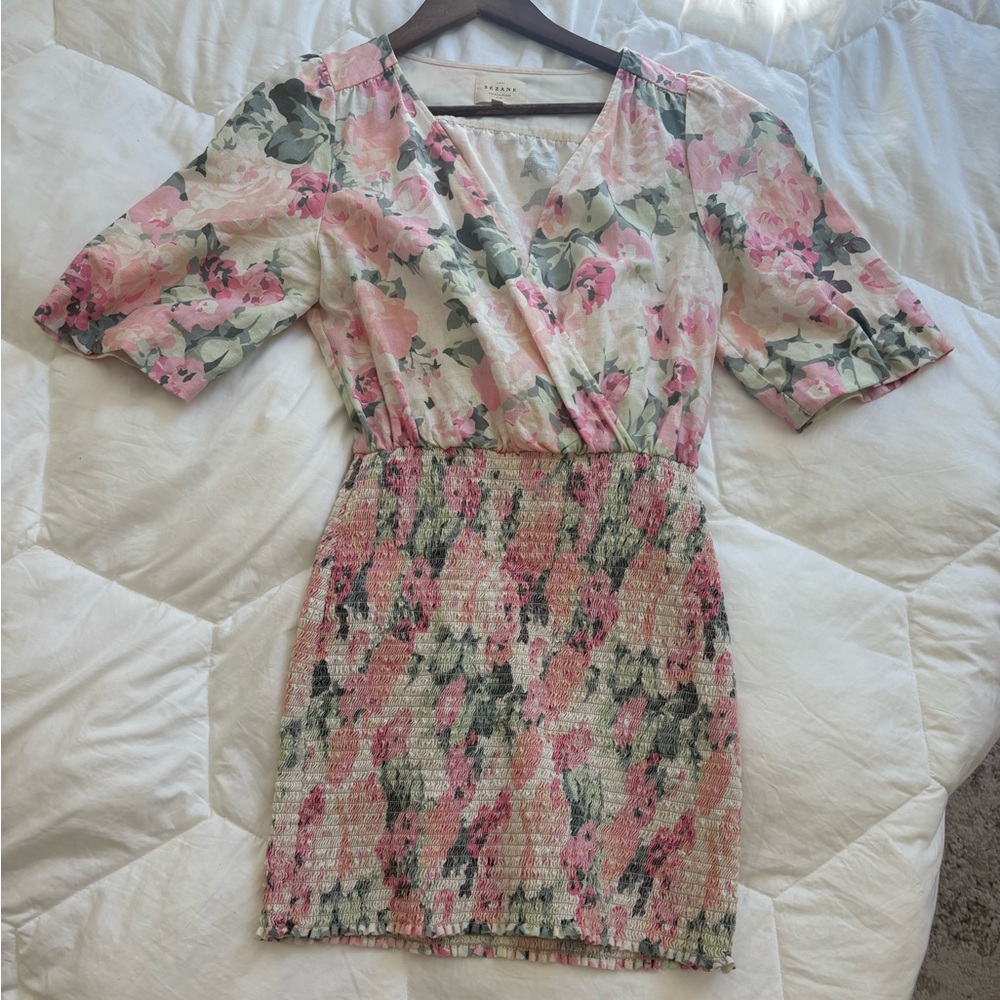 Sezane Olga Dress floral pink - Picture 3 of 3